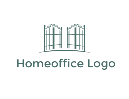 open metal gates for fencing logos