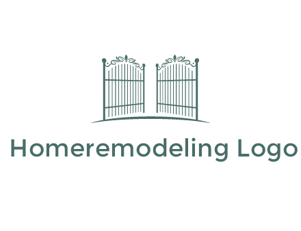 open metal gates for fencing logos