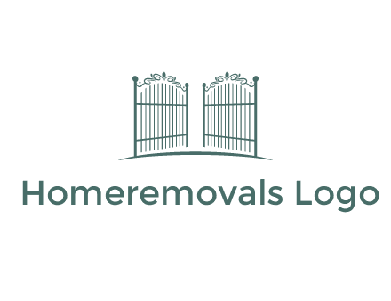 open metal gates for fencing logos