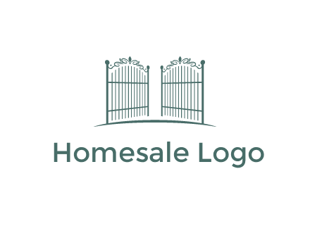 open metal gates for fencing logos