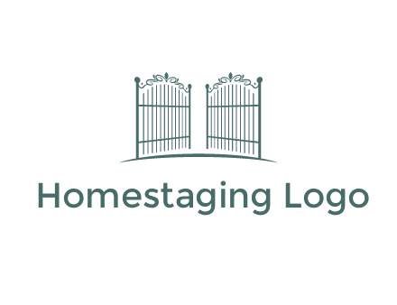 open metal gates for fencing logos