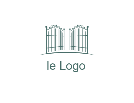 open metal gates for fencing logos