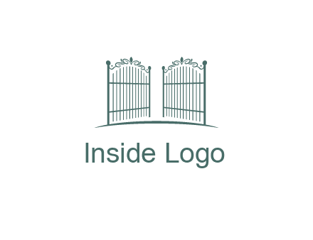 open metal gates for fencing logos