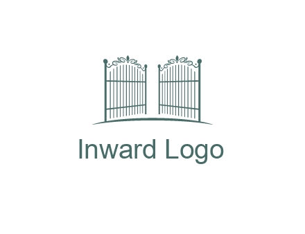open metal gates for fencing logos