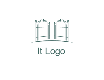 open metal gates for fencing logos