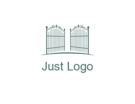 open metal gates for fencing logos