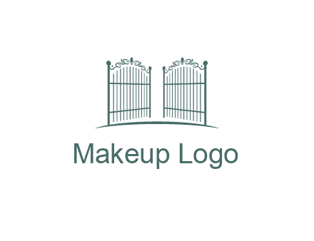 open metal gates for fencing logos