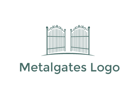 open metal gates for fencing logos
