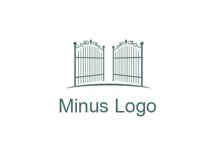 open metal gates for fencing logos