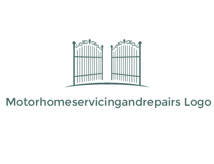 open metal gates for fencing logos