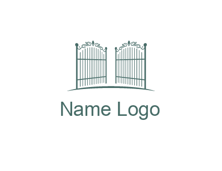 open metal gates for fencing logos