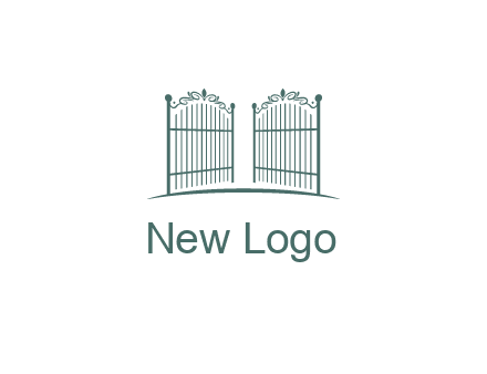 open metal gates for fencing logos