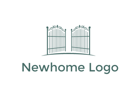 open metal gates for fencing logos
