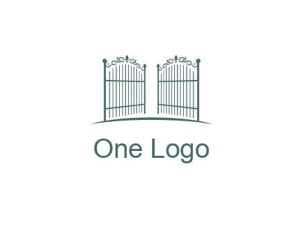 open metal gates for fencing logos
