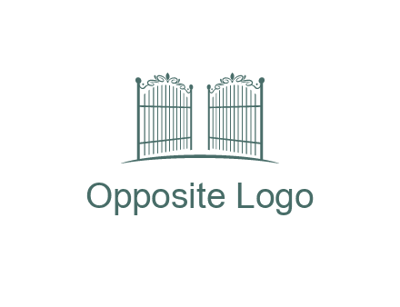 open metal gates for fencing logos