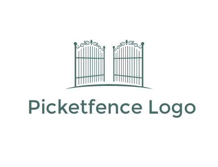 open metal gates for fencing logos