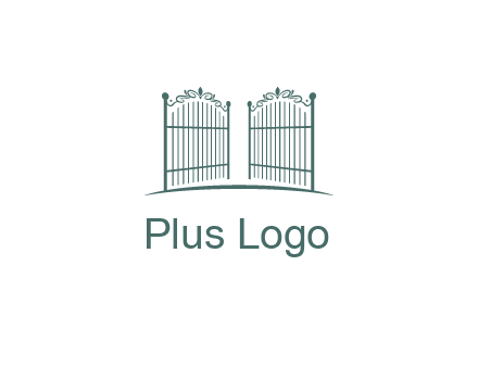 open metal gates for fencing logos