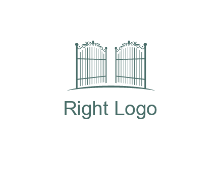 open metal gates for fencing logos