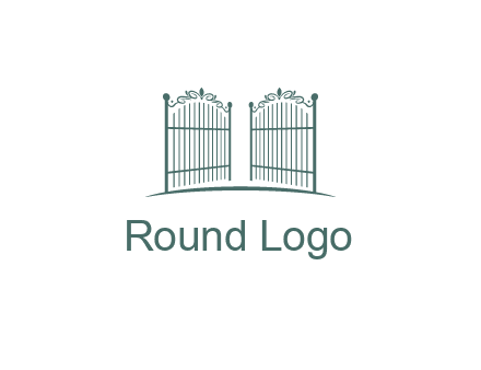 open metal gates for fencing logos