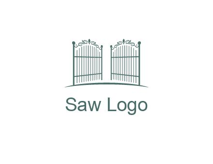 open metal gates for fencing logos