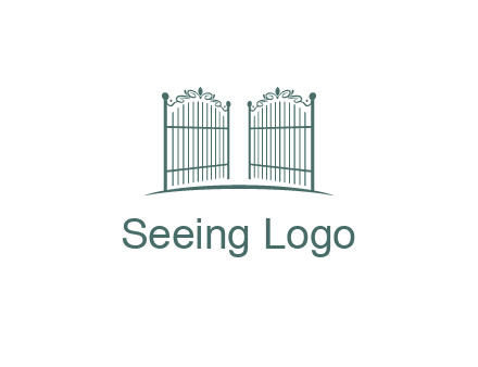open metal gates for fencing logos