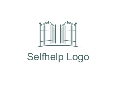 open metal gates for fencing logos