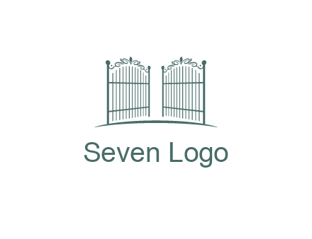open metal gates for fencing logos