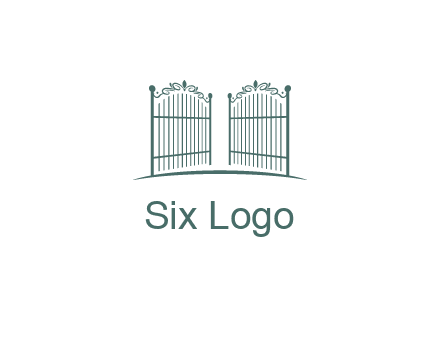 open metal gates for fencing logos