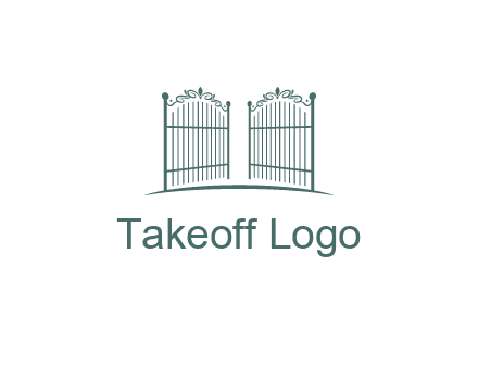 open metal gates for fencing logos
