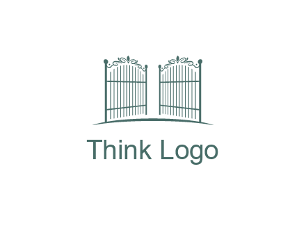 open metal gates for fencing logos