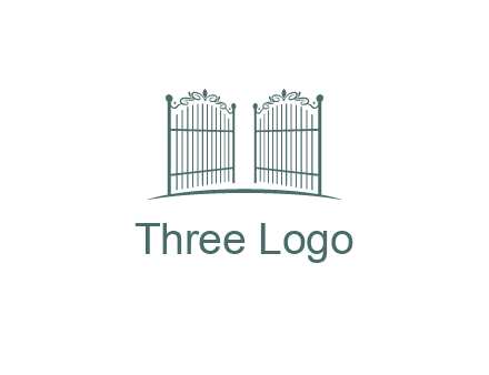 open metal gates for fencing logos