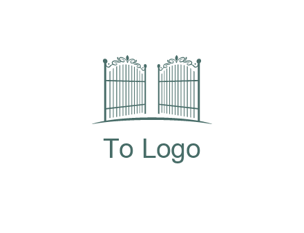 open metal gates for fencing logos