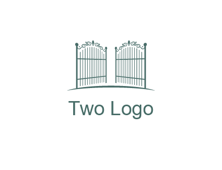 open metal gates for fencing logos