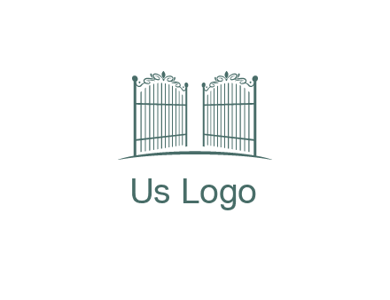 open metal gates for fencing logos