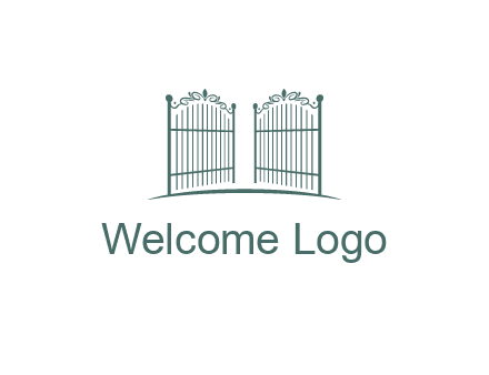 open metal gates for fencing logos