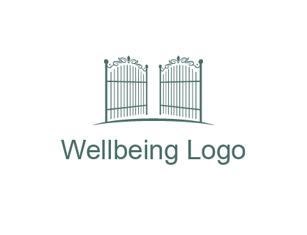 open metal gates for fencing logos