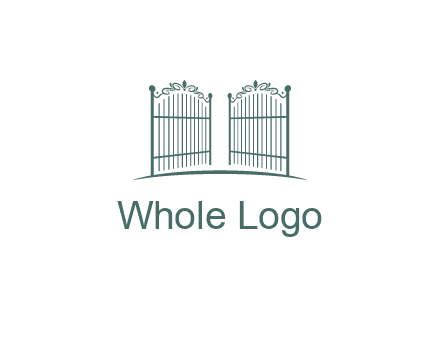 open metal gates for fencing logos