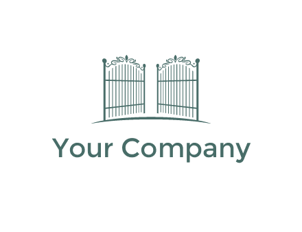 open metal gates for fencing logos