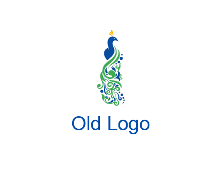 peacock illustration for beauty logo