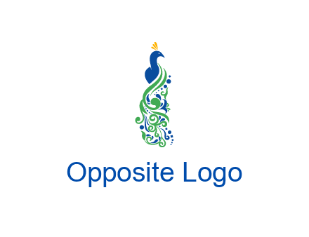 peacock illustration for beauty logo