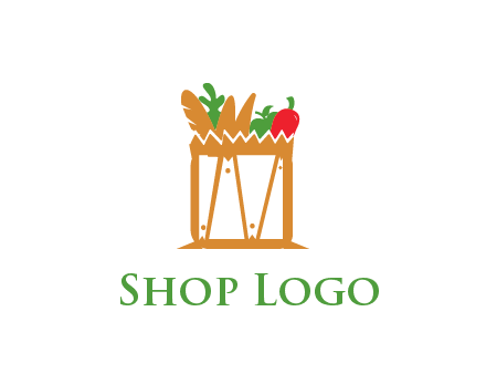 shopping bag logo for grocery stores