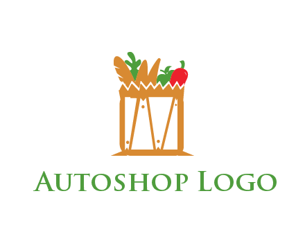 shopping bag logo for grocery stores