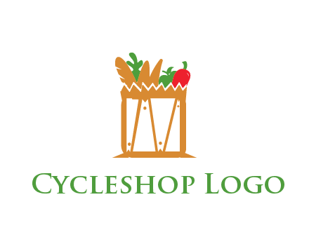 shopping bag logo for grocery stores