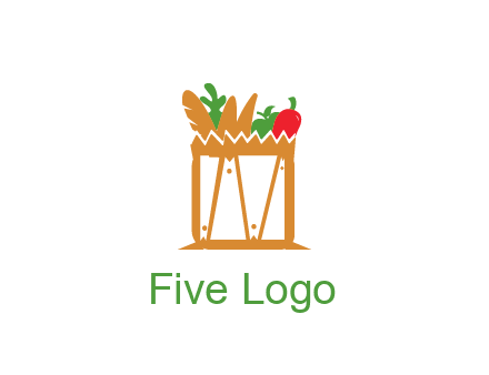 shopping bag logo for grocery stores