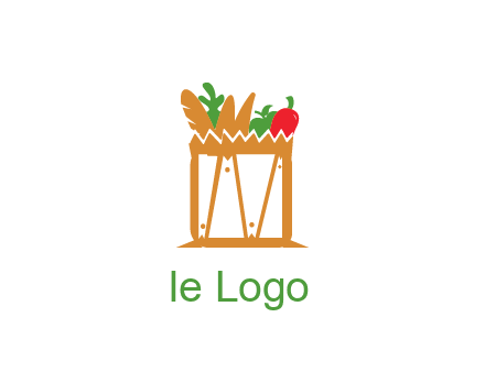 shopping bag logo for grocery stores