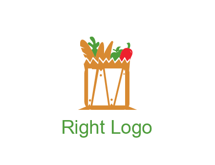 shopping bag logo for grocery stores
