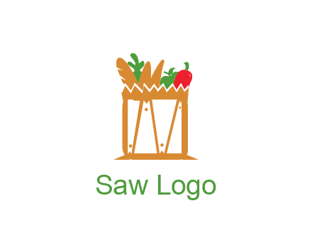 shopping bag logo for grocery stores