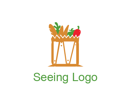 shopping bag logo for grocery stores