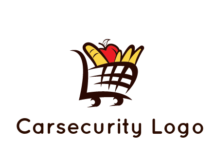shopping cart icon loaded with groceries