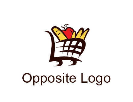 shopping cart icon loaded with groceries